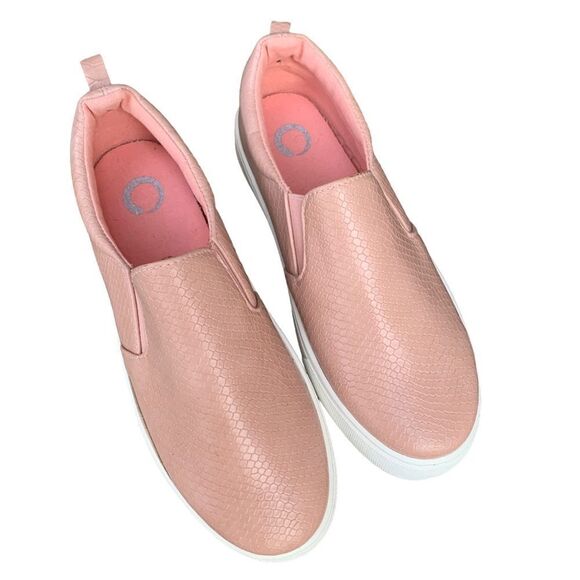 New! Journee Partrice Pink Animal Print Platform Slip on Sneakers Shoes sz 9 - Picture 1 of 13